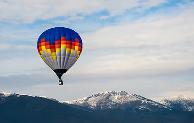 Image showing Multicolored Balloon in the blue sky