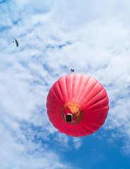 Image showing Red balloon in the blue sky