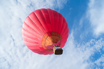 Image showing Red balloon in the blue sky