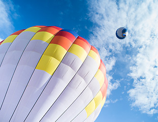 Image showing Multicolored Balloon in the blue sky