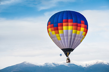 Image showing Multicolored Balloon in the blue sky