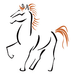 Image showing Stallion at sketch