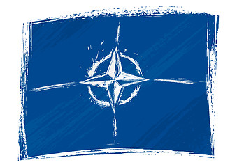 Image showing Grunge NATO flag