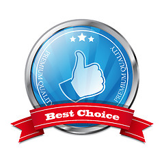 Image showing Vector best choice stiker