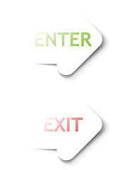 Image showing Enter, Exit arrows 