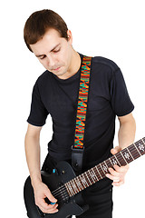 Image showing Man with an electric guitar