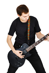 Image showing Man with an electric guitar