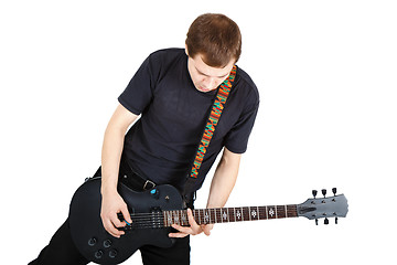 Image showing Man with an electric guitar