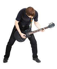 Image showing Man with an electric guitar