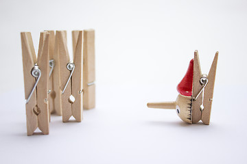 Image showing Wooden Pegs