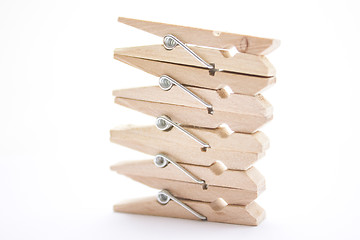 Image showing Wooden Pegs