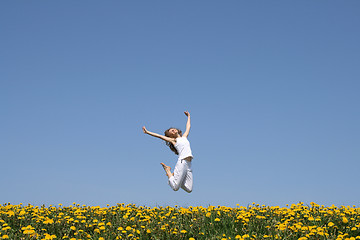 Image showing Happy jump!