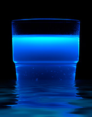 Image showing blue fluorescent drink