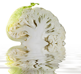 Image showing halved cauliflower