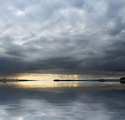 Image showing stormy evening landscape