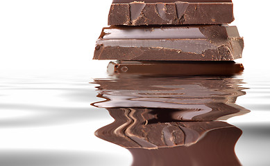 Image showing stacked chocolate