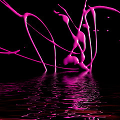 Image showing liquid magenta paint