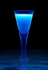 Image showing blue fluorescent drink