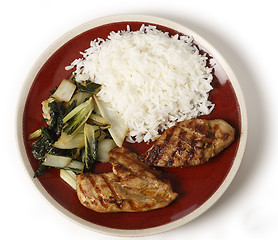 Image showing soy marinaded chicken breast meal