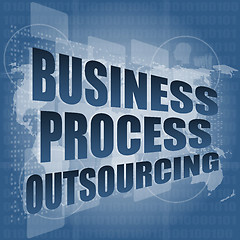 Image showing business process outsourcing interface hi technology