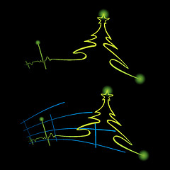 Image showing EKG of christmas