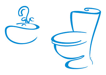 Image showing Bathroom symbols