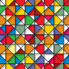 Image showing Stained glass seamless pattern