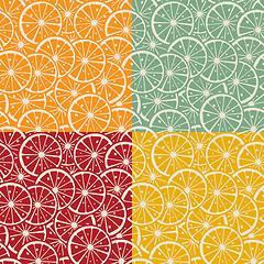 Image showing Citrus pattern collection