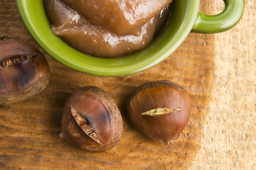 Image showing Chestnuts cream with chestnuts