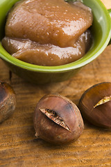 Image showing Chestnuts cream with chestnuts