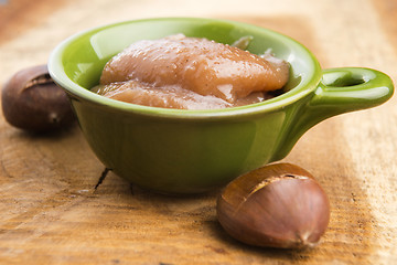 Image showing Chestnuts cream with chestnuts