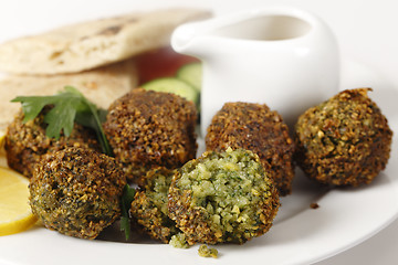 Image showing Falafel chickpea balls closeup