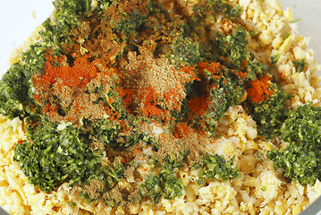 Image showing Falafel ingredients in a bowl