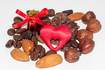 Image showing Heart chocolate candy on Valentines day