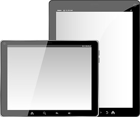 Image showing Tablet PC set isolated on white background