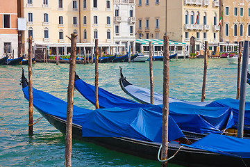 Image showing Gondolas in Venice