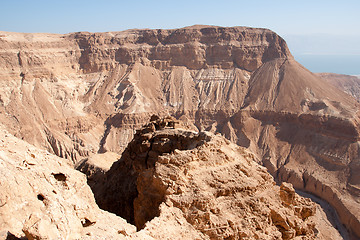 Image showing Mountains in stone desert nead Dead Sea