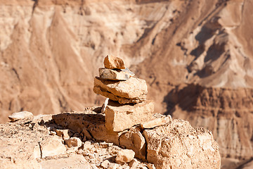 Image showing Mountains in stone desert nead Dead Sea