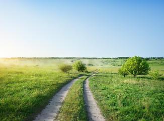 Image showing Road and sunrise