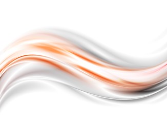 Image showing Bright glow waves vector background