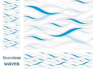 Image showing Wavy vector seamless pattern design