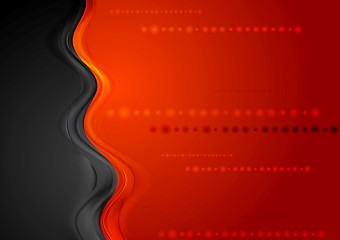 Image showing Bright shiny wave vector background