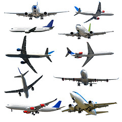 Image showing Plane collection isolated on a white background. High resolution