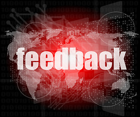 Image showing Information technology IT concept: words Feedback on screen