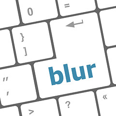 Image showing blur button on computer pc keyboard key