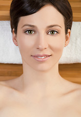 Image showing Beautiful girl on a spa