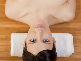 Image showing Beautiful girl on a spa