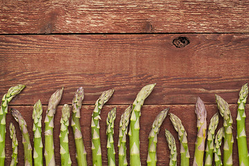 Image showing fresh green asparagus