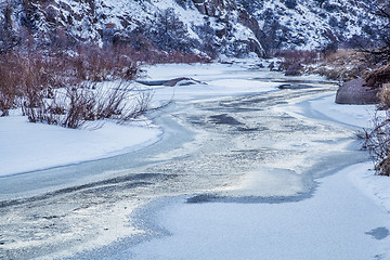 Image showing winter dusk over a river