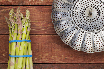 Image showing fresh green asparagus